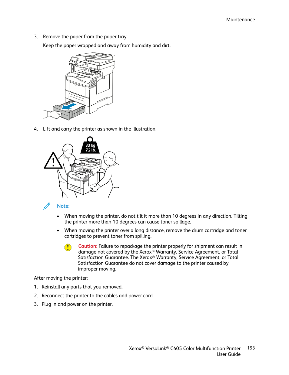 Xerox VersaLink C405/DN All-in-One Color Laser Printer User Manual | Page 193 / 271