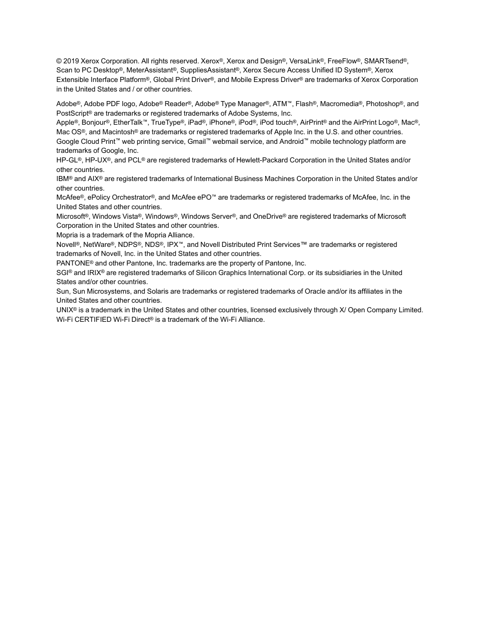 User guide | Xerox VersaLink C405/DN All-in-One Color Laser Printer User Manual | Page 2 / 271