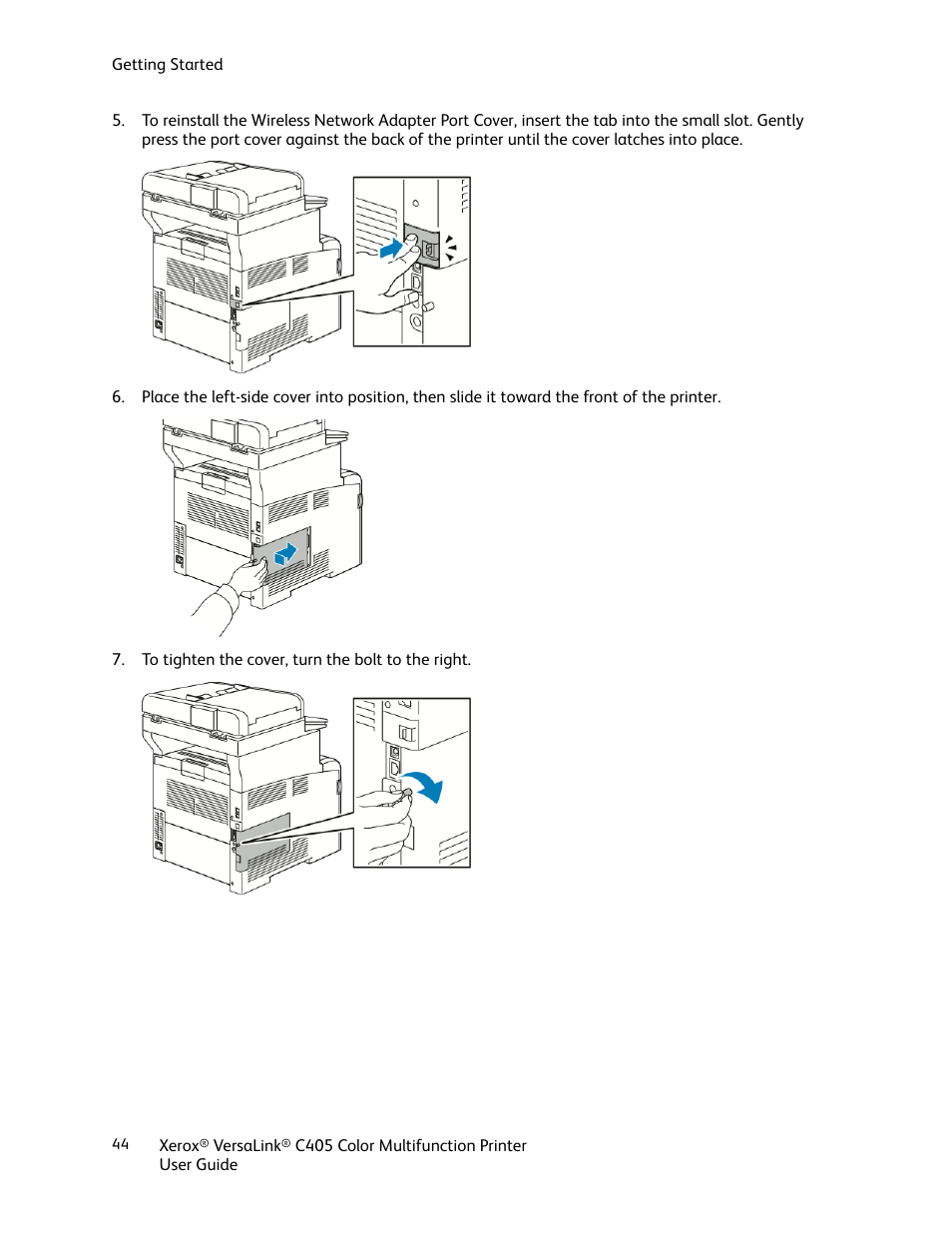 Xerox VersaLink C405/DN All-in-One Color Laser Printer User Manual | Page 44 / 271