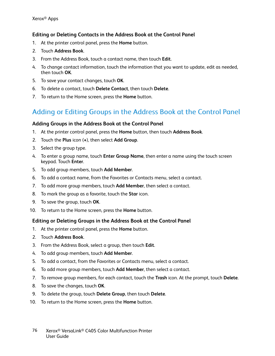 Xerox VersaLink C405/DN All-in-One Color Laser Printer User Manual | Page 76 / 271