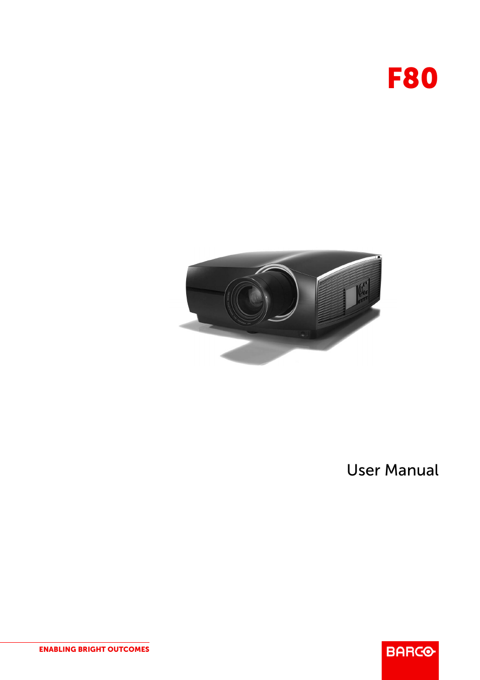 Barco F80-4K9 9000-Lumen 4K UHD DLP Laser Projector (No Lens) User Manual | 210 pages
