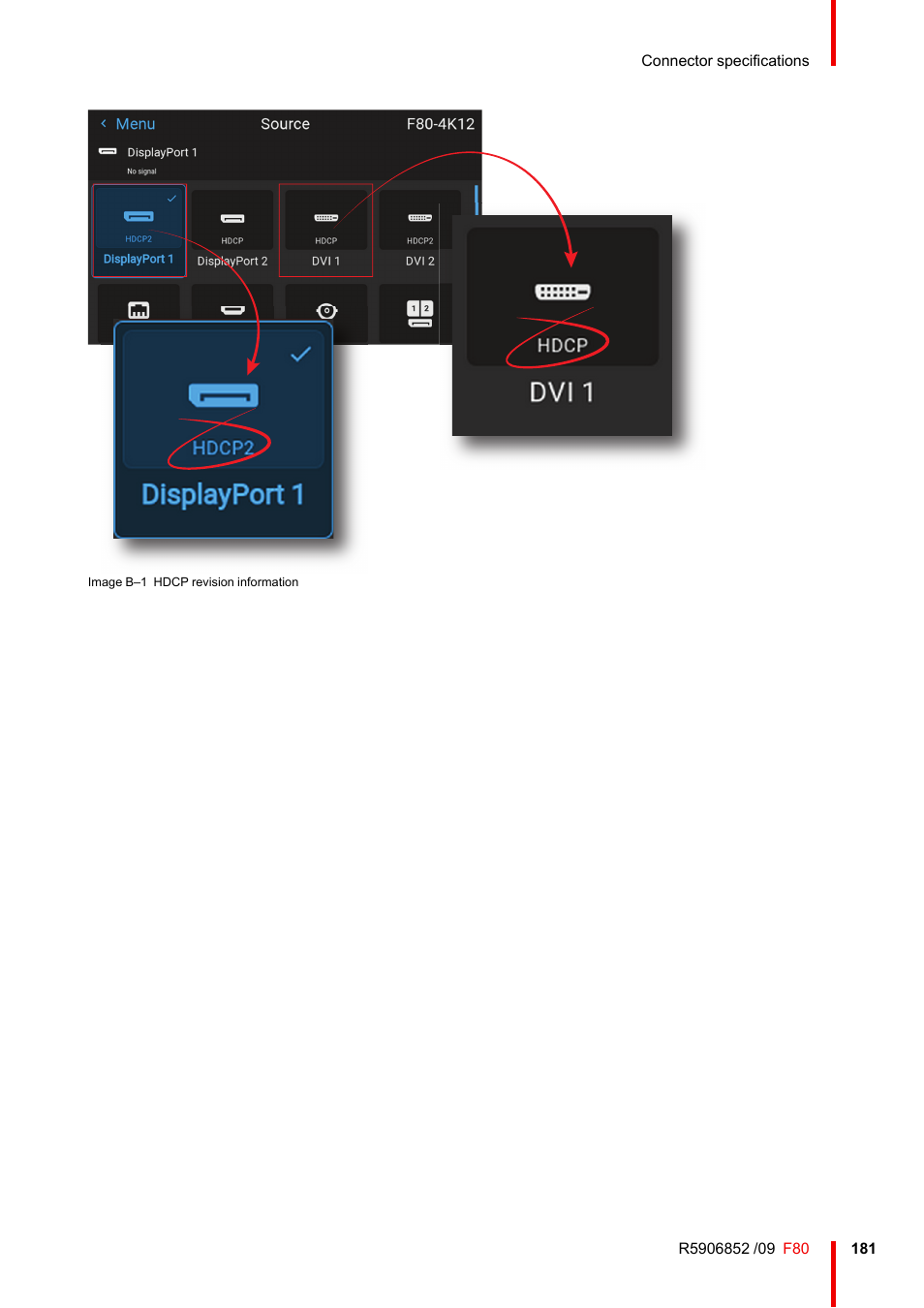 Barco F80-4K9 9000-Lumen 4K UHD DLP Laser Projector (No Lens) User Manual | Page 181 / 210