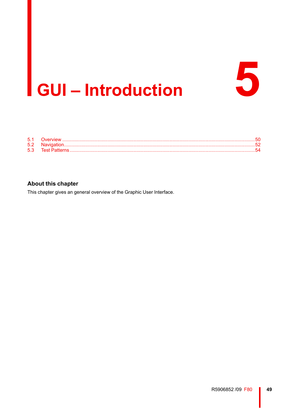 5 gui – introduction, Gui – introduction | Barco F80-4K9 9000-Lumen 4K UHD DLP Laser Projector (No Lens) User Manual | Page 49 / 210