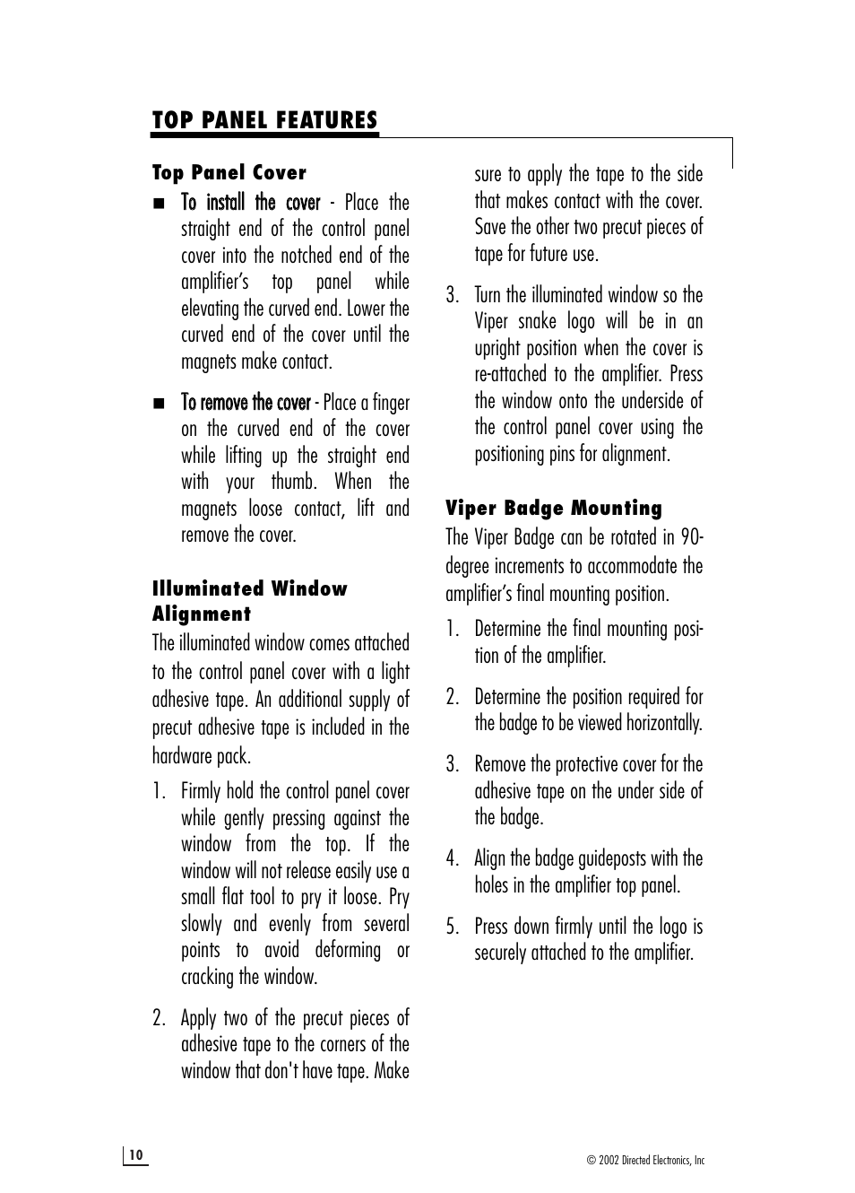Directed Electronics d300.1 User Manual | Page 10 / 16