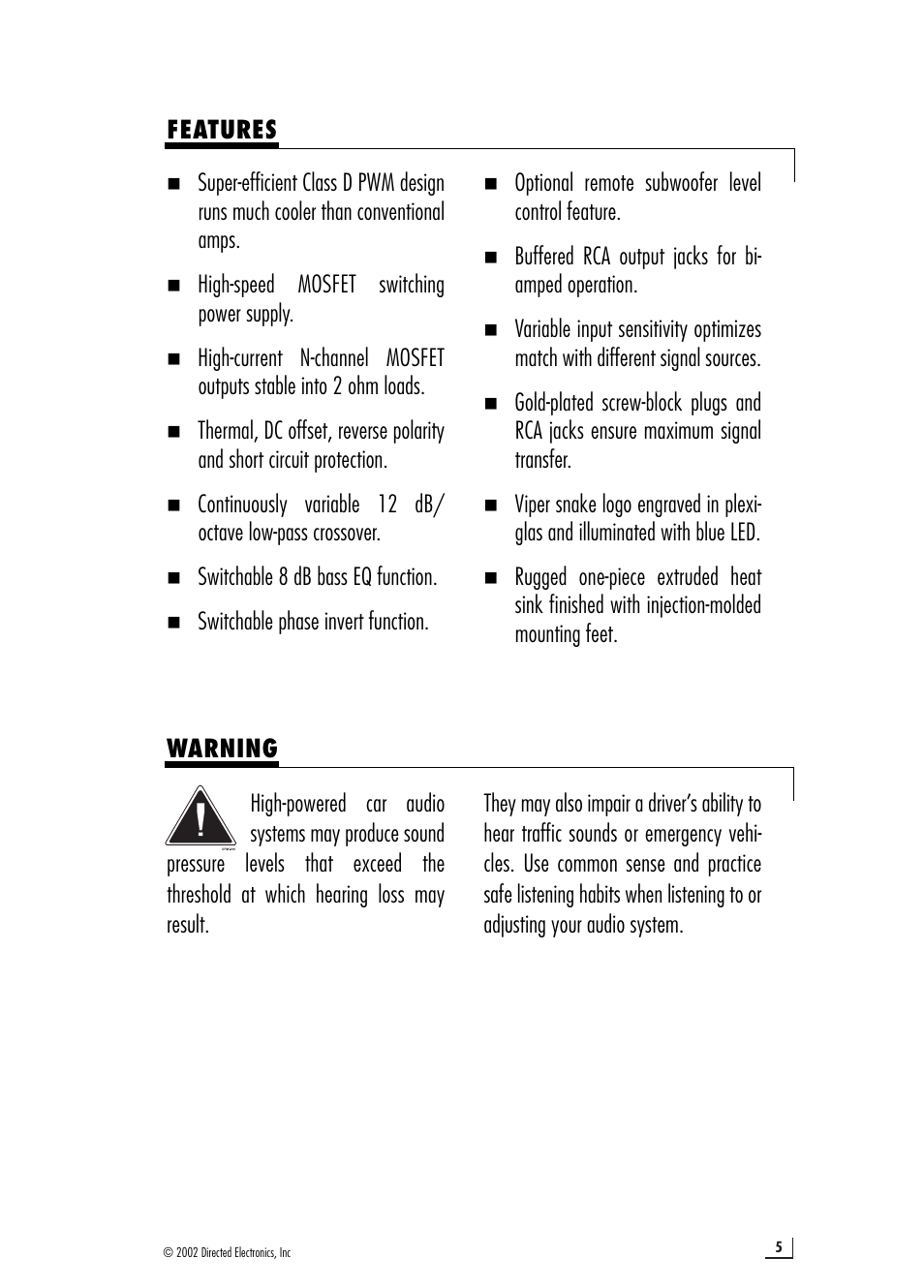 Directed Electronics d300.1 User Manual | Page 5 / 16