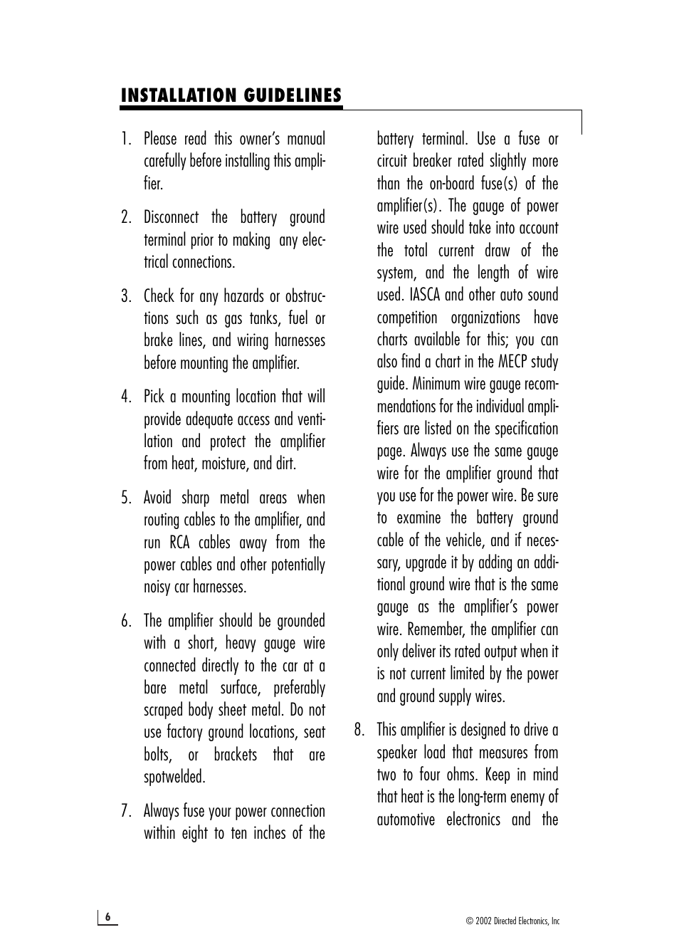 Directed Electronics d300.1 User Manual | Page 6 / 16