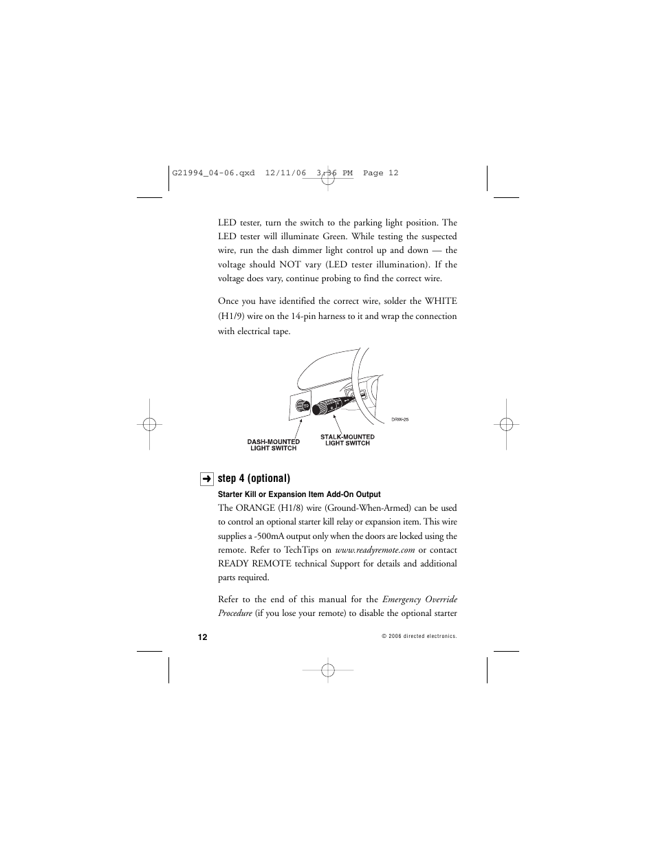 Directed Electronics Nissan User Manual | Page 16 / 48