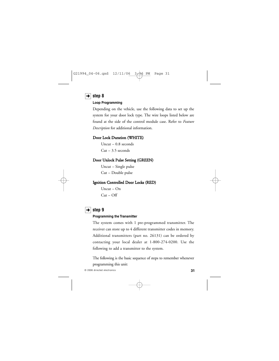 Directed Electronics Nissan User Manual | Page 35 / 48