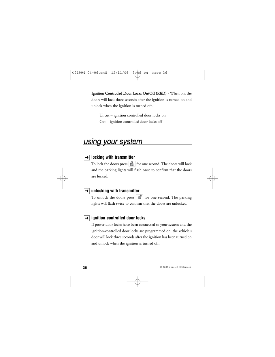 Uussiin ng g yyo ou urr ssyysstte em m | Directed Electronics Nissan User Manual | Page 40 / 48