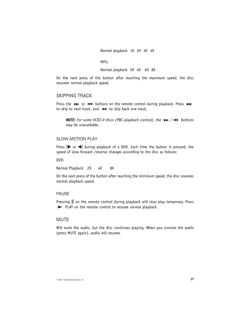 Directed Electronics OHD070A User Manual | Page 17 / 47