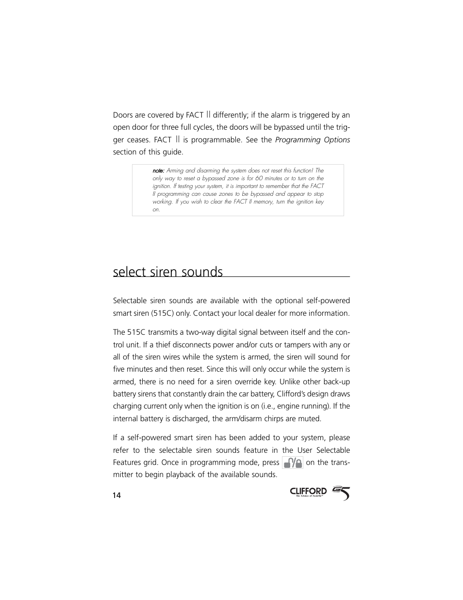 Select siren sounds | Directed Electronics 5 User Manual | Page 17 / 37