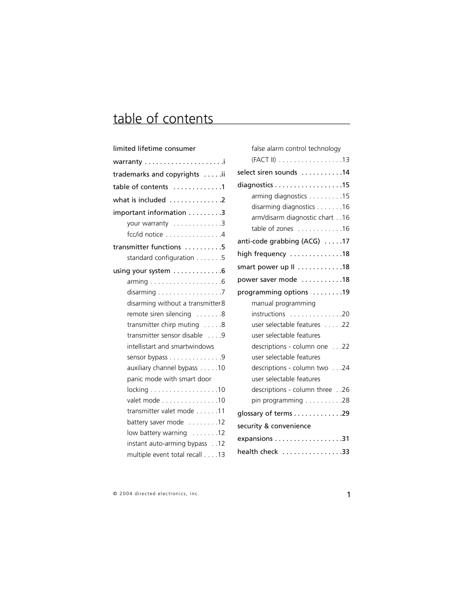 Directed Electronics 5 User Manual | Page 4 / 37