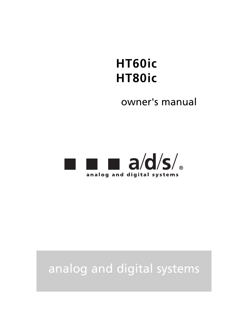 Directed Electronics HT60ic User Manual | 8 pages