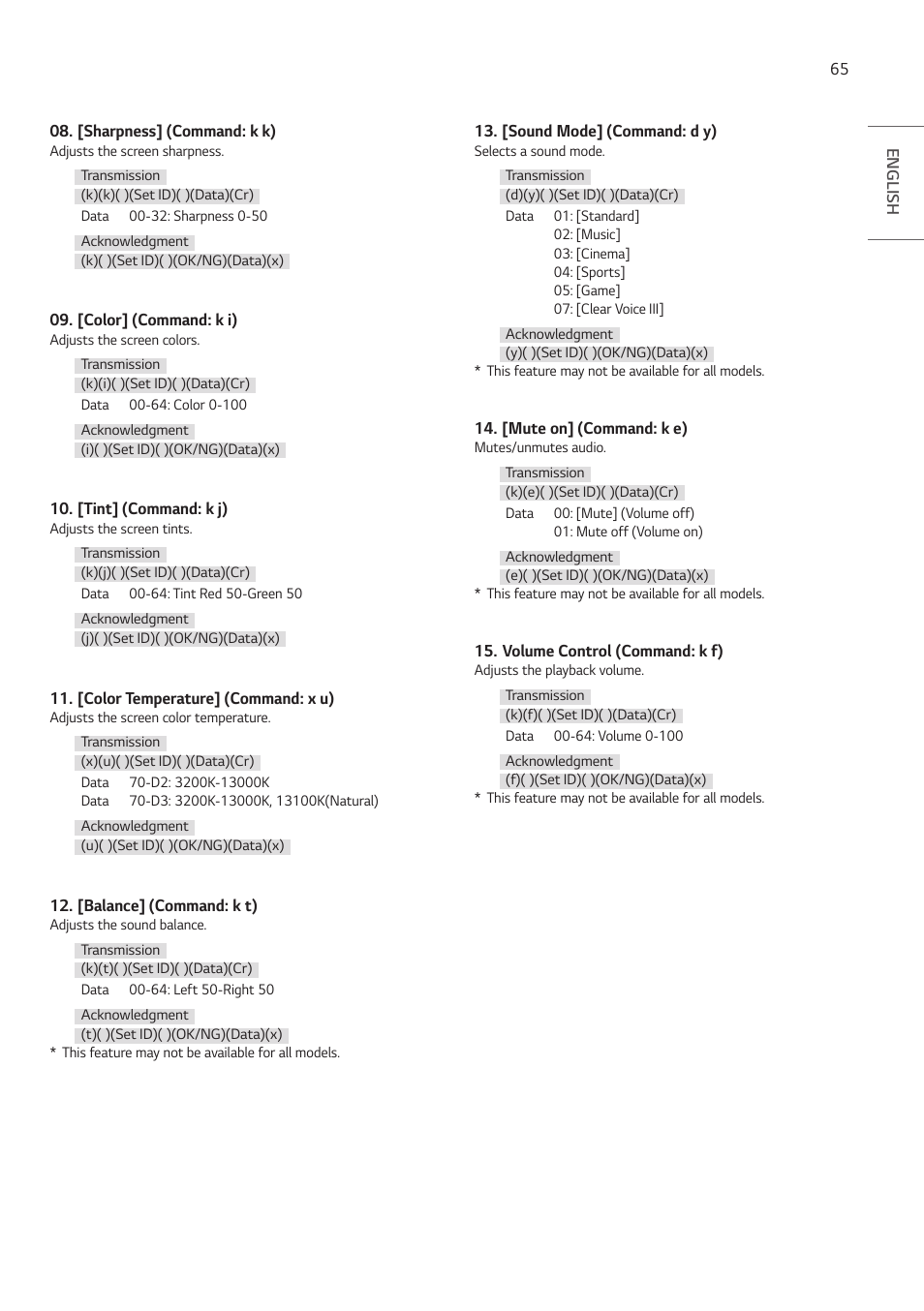 LG ProBeam BU70QGA 7000-Lumen 4K Laser SmProjector User Manual | Page 120 / 143