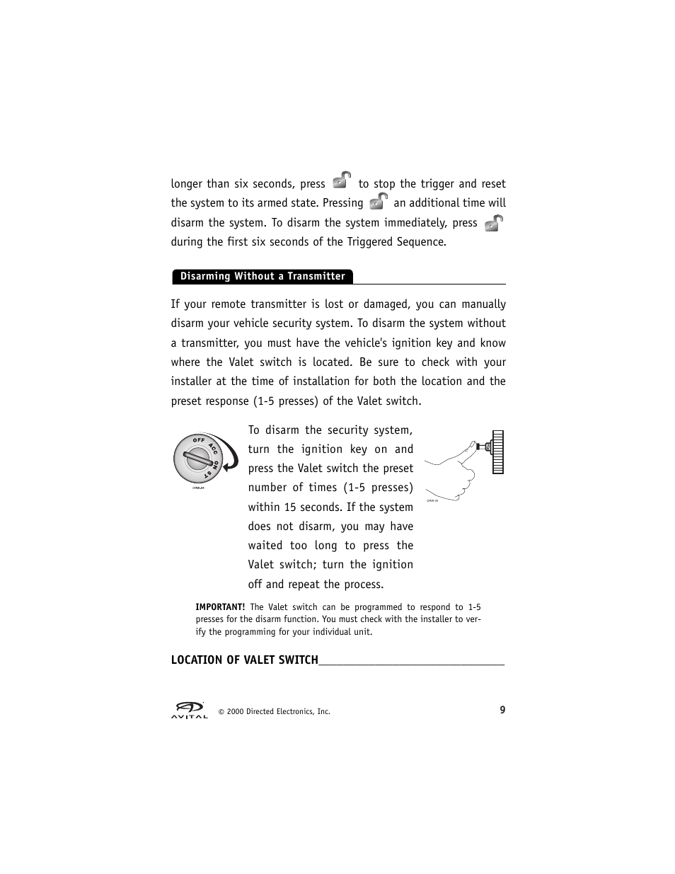 Directed Electronics Hurricane Vehicle Security System G Hurricane 3 6 User Manual | Page 12 / 25