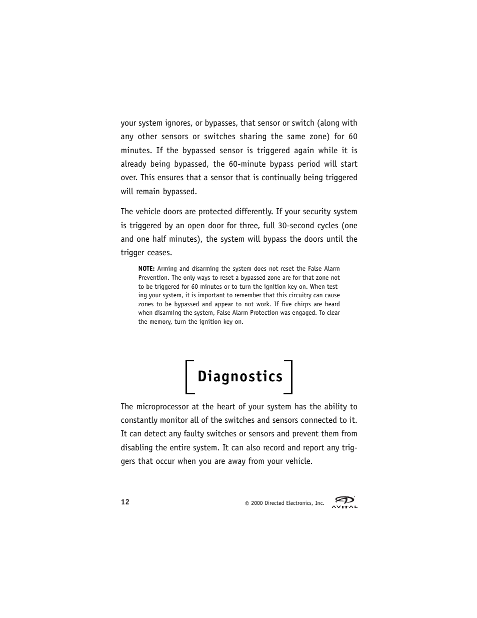 Diagnostics | Directed Electronics Hurricane Vehicle Security System G Hurricane 3 6 User Manual | Page 15 / 25