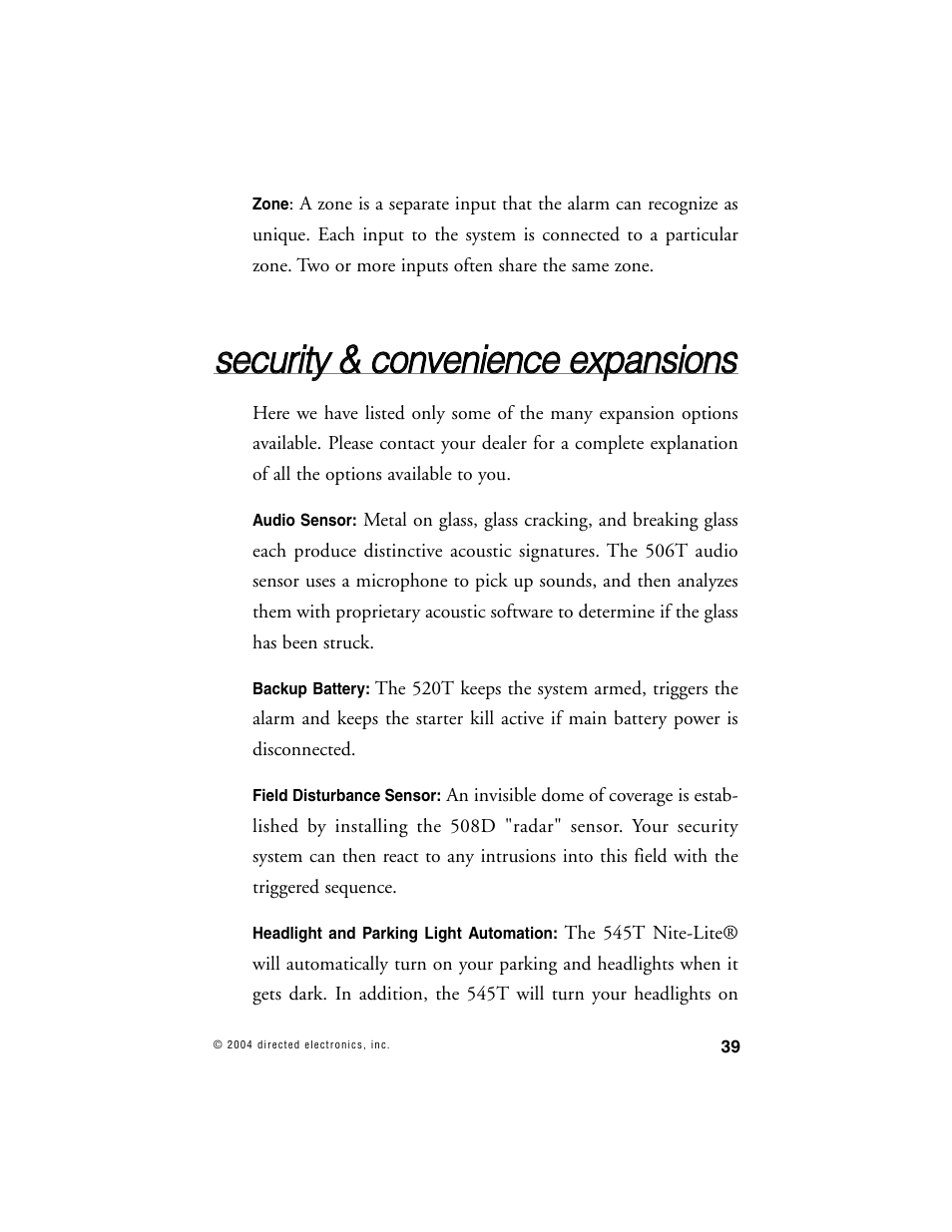 Directed Electronics 690XV User Manual | Page 42 / 45