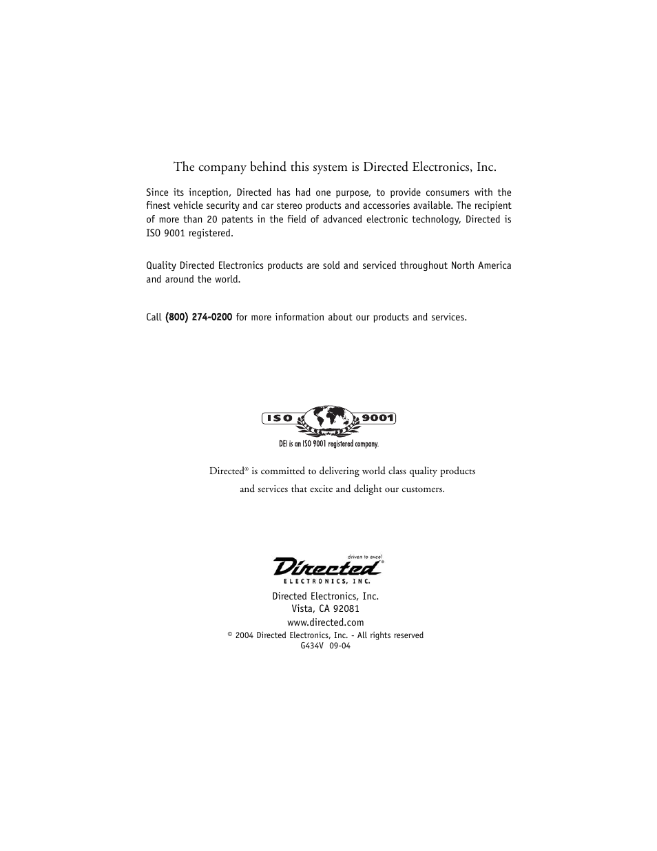 Directed Electronics 690XV User Manual | Page 45 / 45