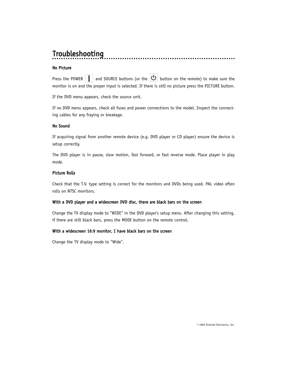 Ttrro ou ub blleessh ho oo ottiin ng g | Directed Electronics OHV12202 User Manual | Page 24 / 27