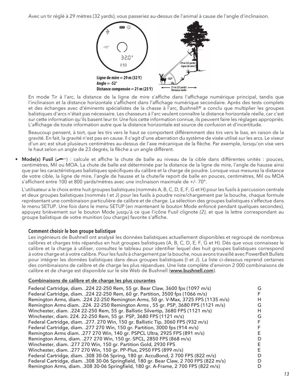 Bushnell 6x24 Prime 1300 Laser Rangefinder (Black) User Manual | Page 13 / 42