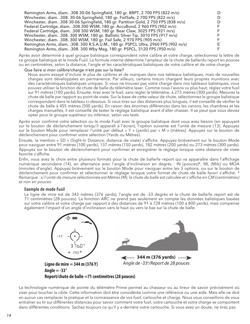 Bushnell 6x24 Prime 1300 Laser Rangefinder (Black) User Manual | Page 14 / 42