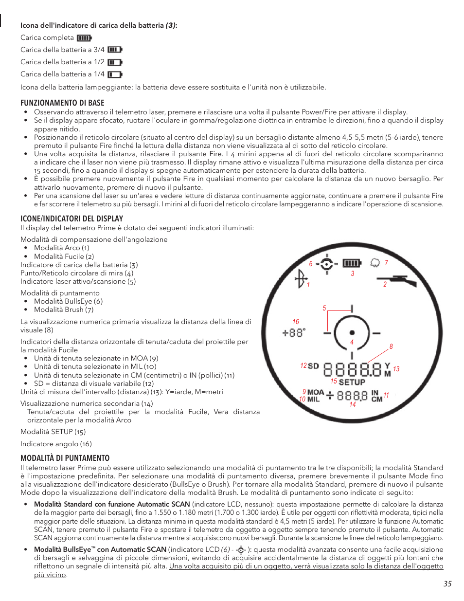 Bushnell 6x24 Prime 1300 Laser Rangefinder (Black) User Manual | Page 35 / 42