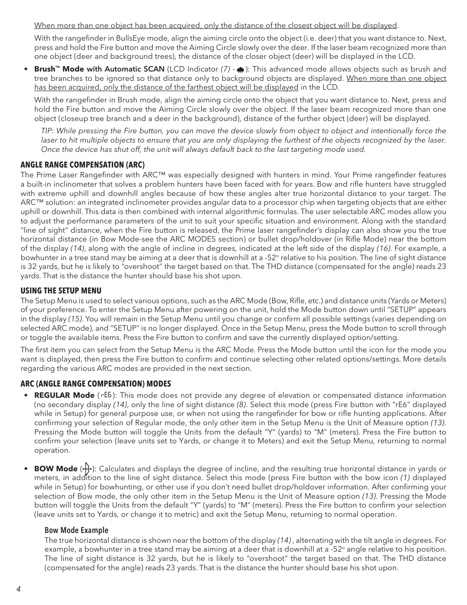 Bushnell 6x24 Prime 1300 Laser Rangefinder (Black) User Manual | Page 4 / 42