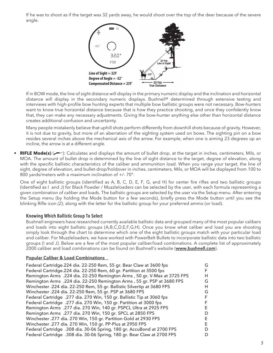 Bushnell 6x24 Prime 1300 Laser Rangefinder (Black) User Manual | Page 5 / 42