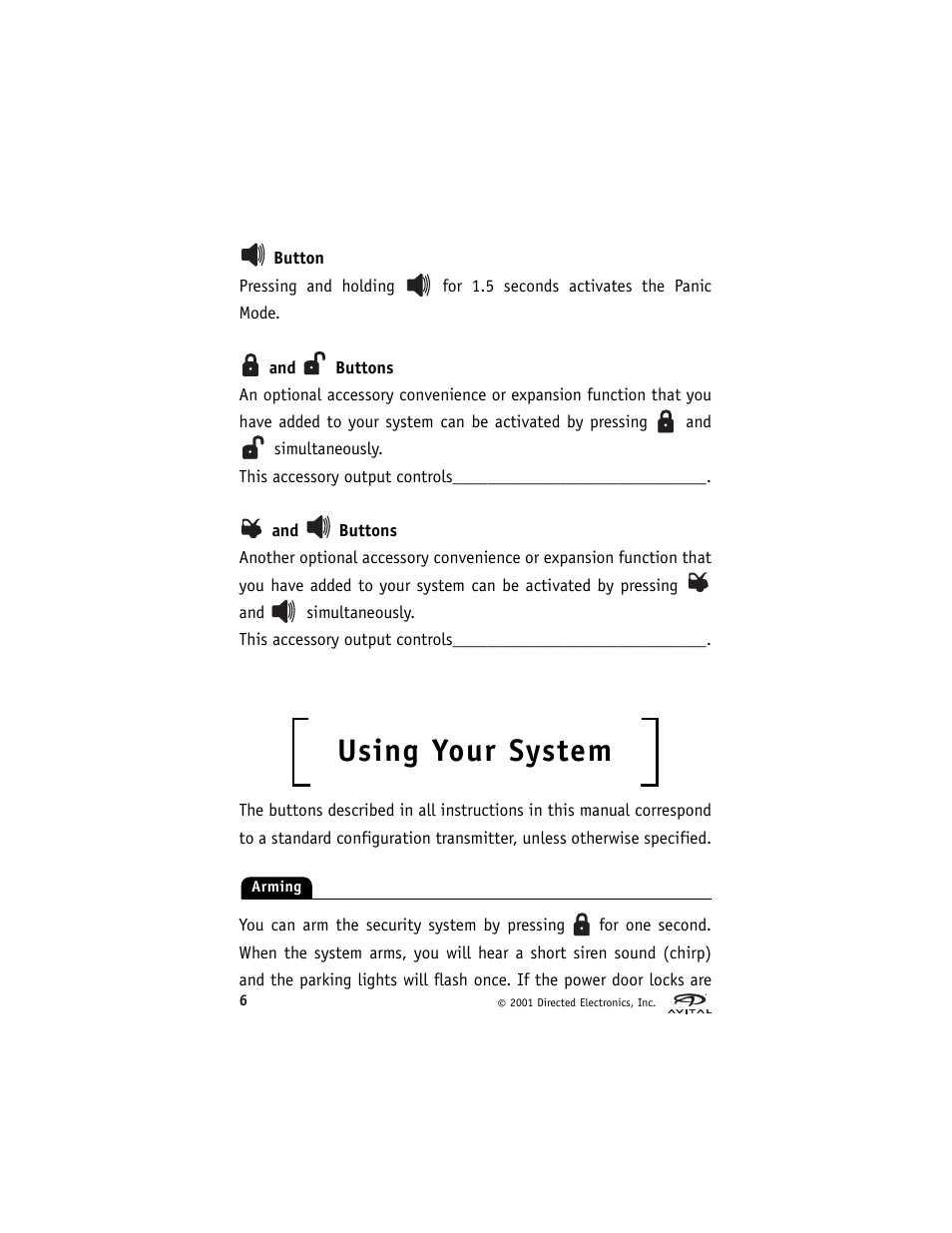 Using your system | Directed Electronics Avital 2300 User Manual | Page 10 / 25