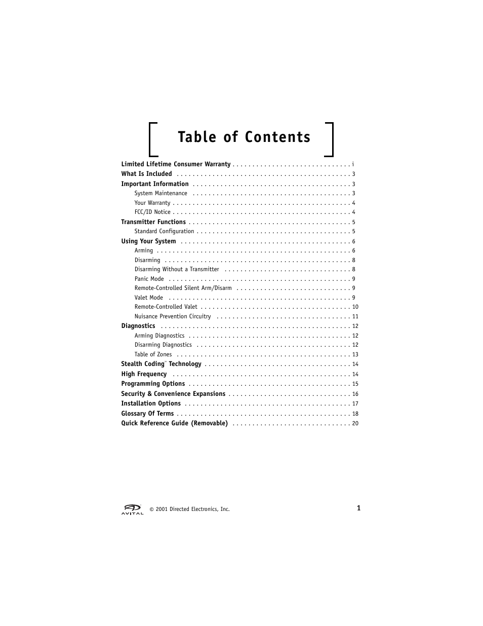 Directed Electronics Avital 2300 User Manual | Page 5 / 25