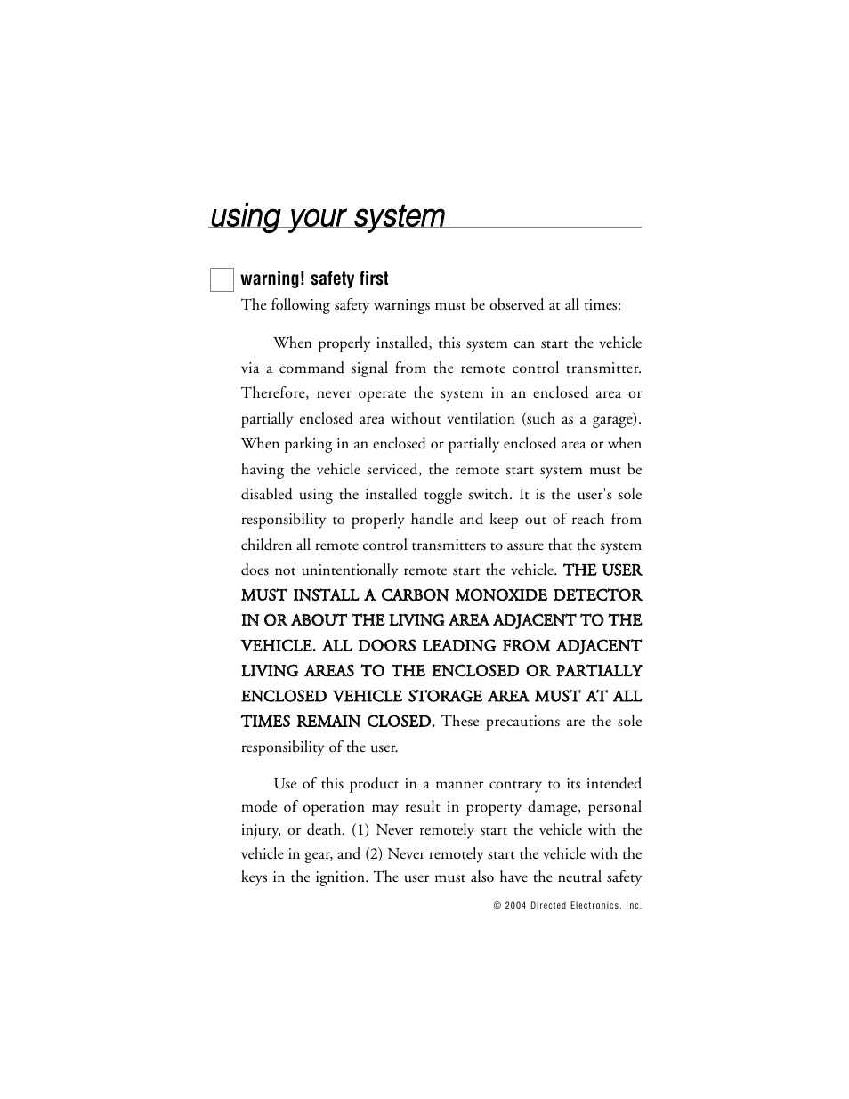 Uussiin ng g yyo ou urr ssyysstte em m | Directed Electronics BOA 165B User Manual | Page 31 / 43