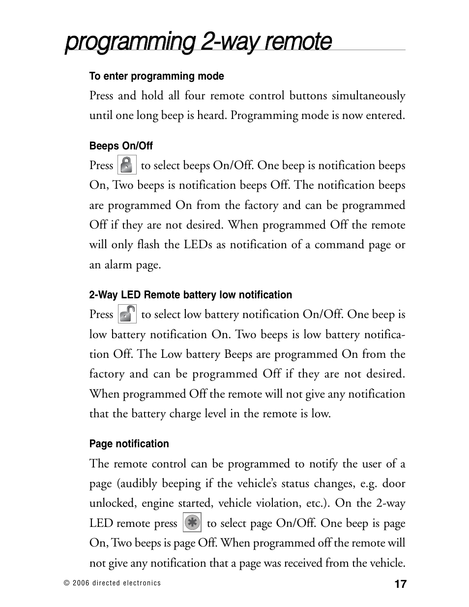 Directed Electronics 12.2X User Manual | Page 16 / 53