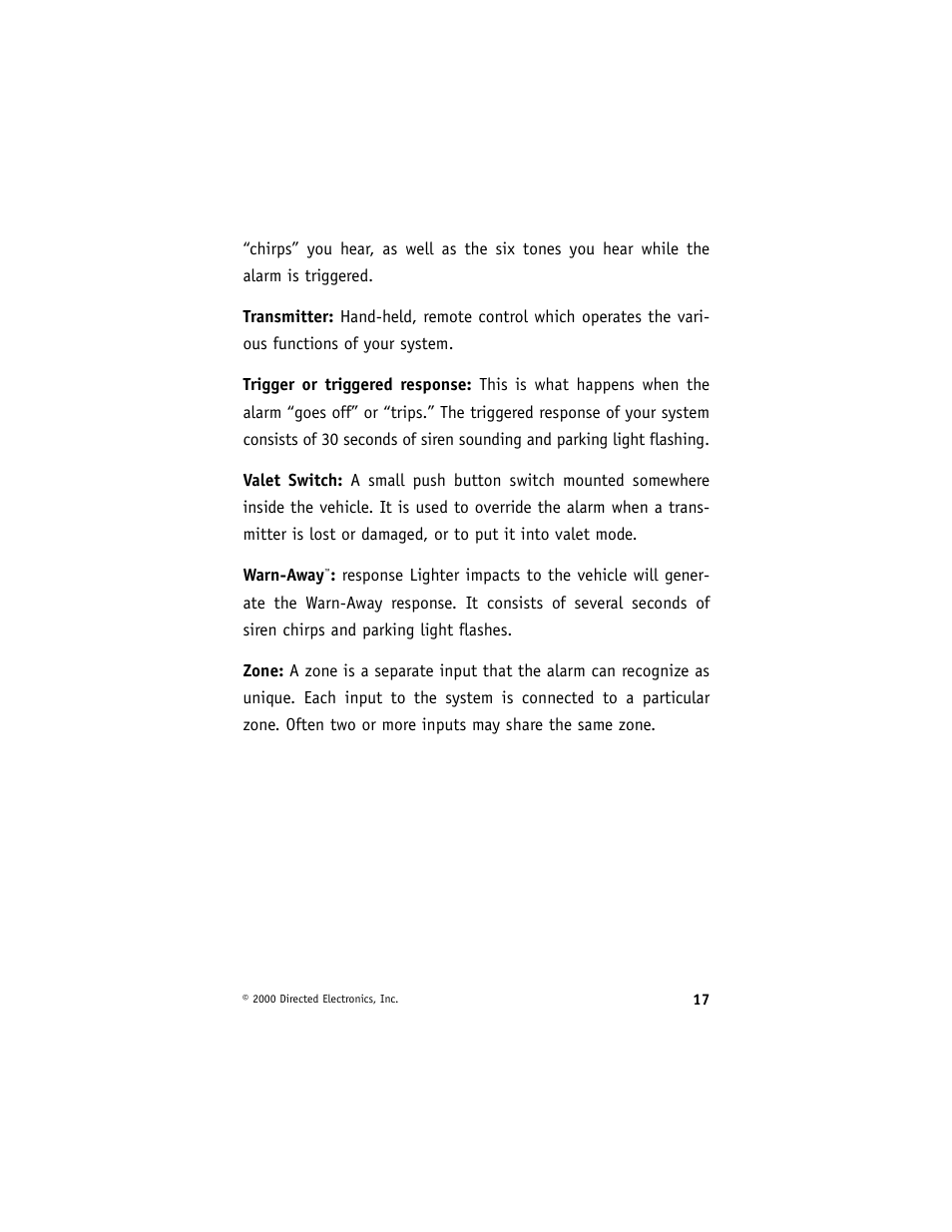 Directed Electronics 732T User Manual | Page 20 / 25