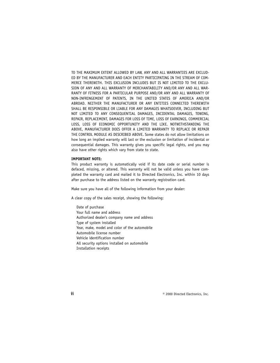 Directed Electronics 732T User Manual | Page 3 / 25