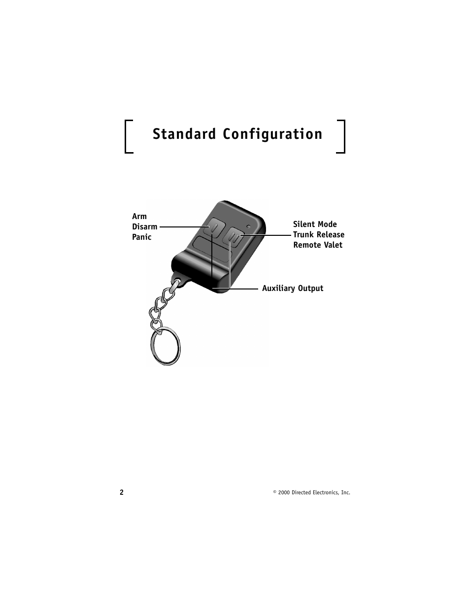 Standard configuration | Directed Electronics 732T User Manual | Page 5 / 25