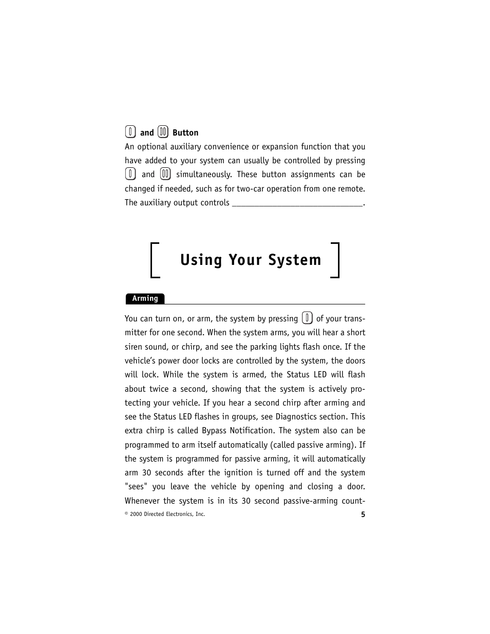 Using your system | Directed Electronics 732T User Manual | Page 8 / 25