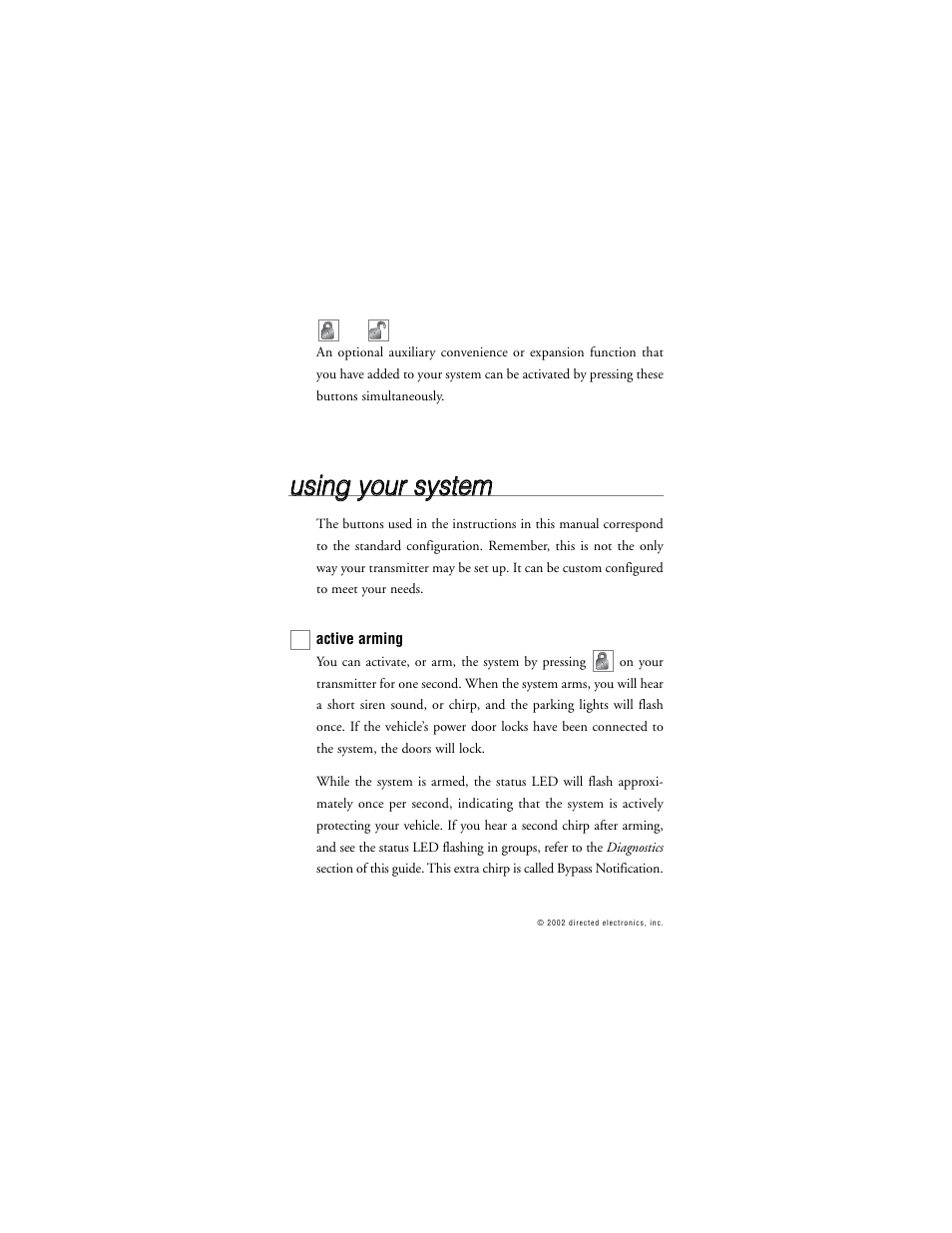 Uussiin ng g yyo ou urr ssyysstte em m | Directed Electronics G436S 5220XS User Manual | Page 9 / 38