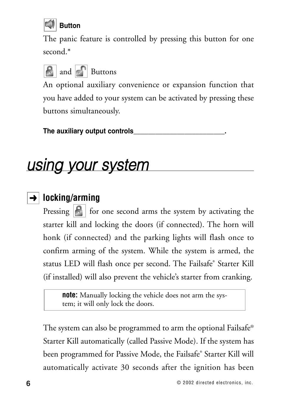 Uussiin ng g yyo ou urr ssyysstte em m | Directed Electronics 440HP User Manual | Page 10 / 19