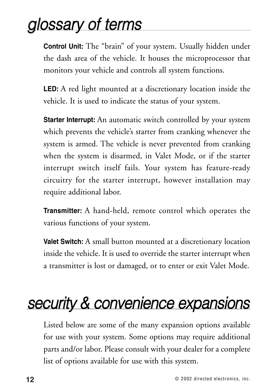 Directed Electronics 440HP User Manual | Page 16 / 19
