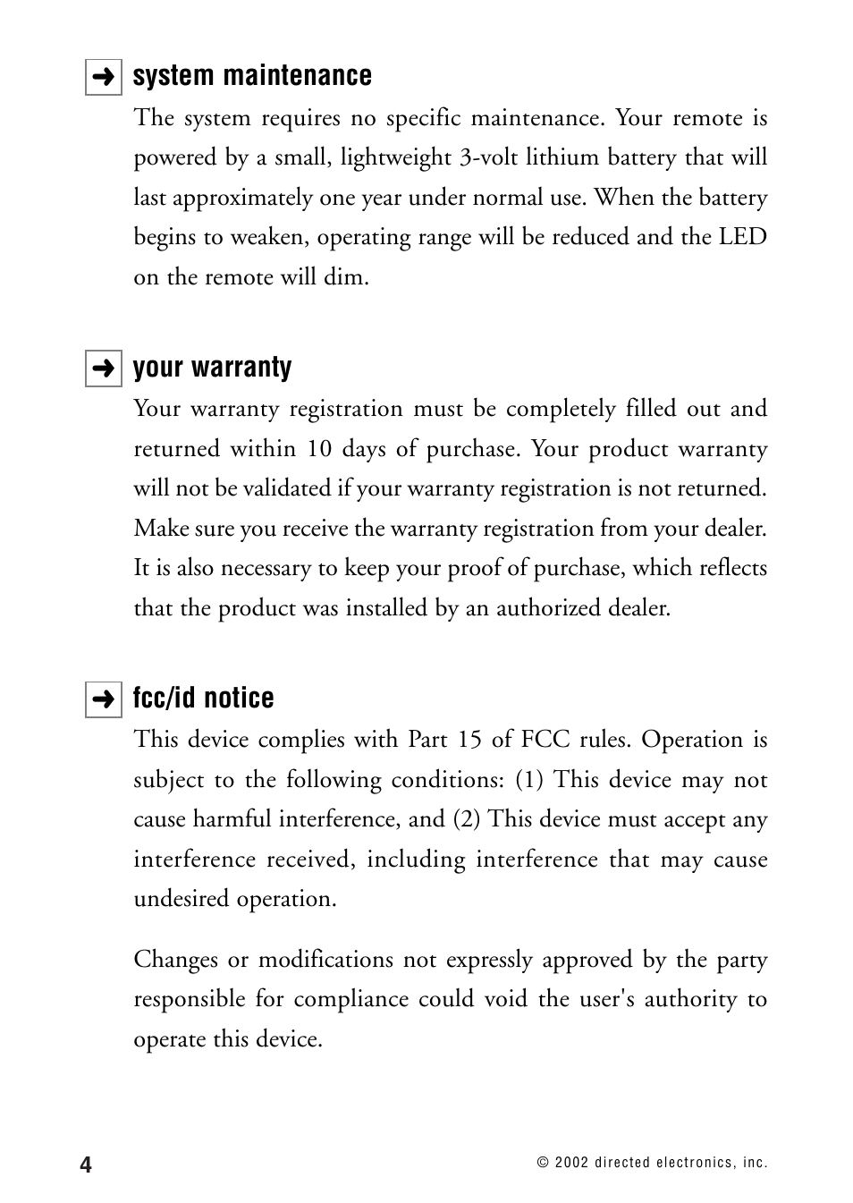 Directed Electronics 440HP User Manual | Page 8 / 19