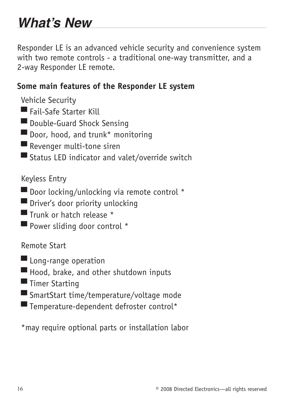 What’s new | Directed Electronics VIPER 5701 User Manual | Page 22 / 56