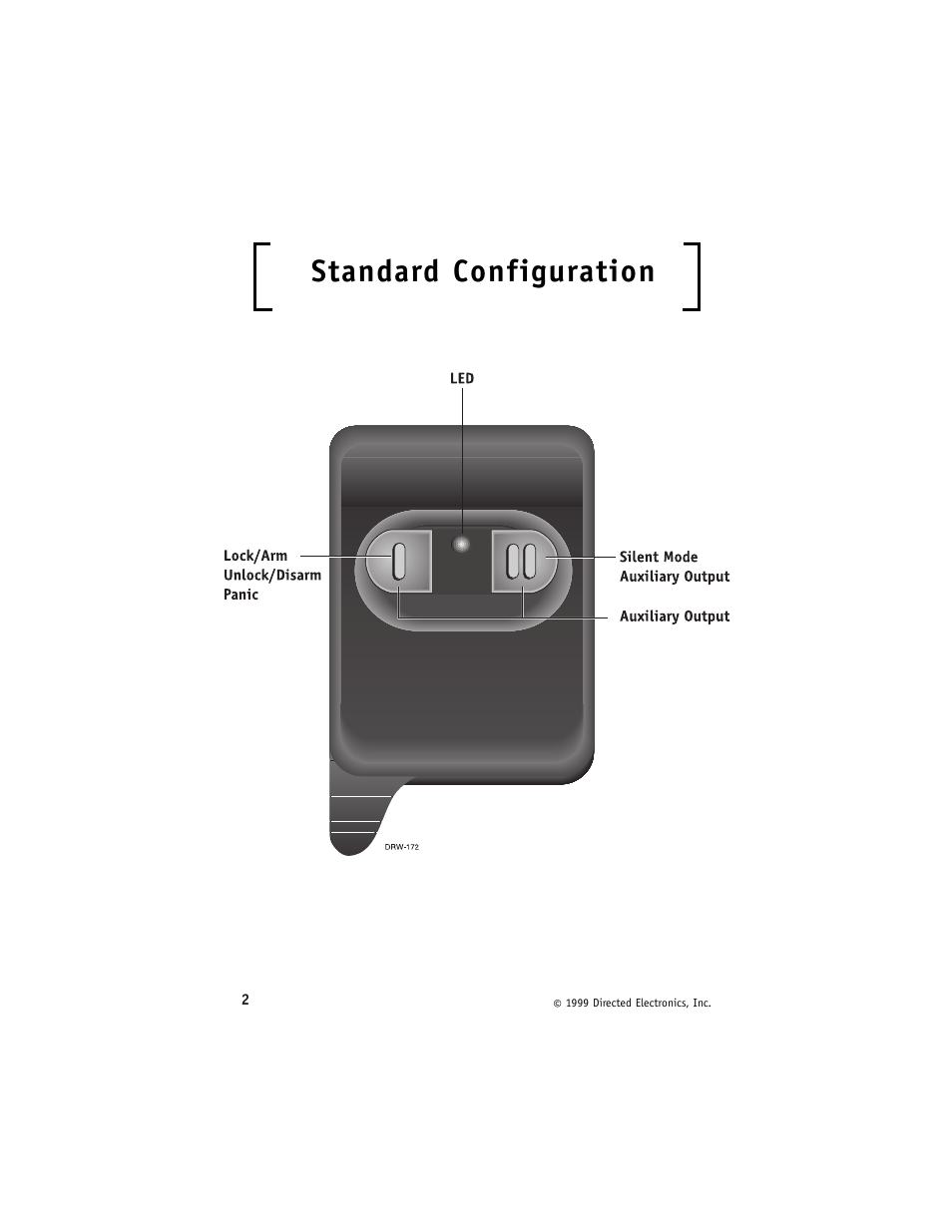 Standard configuration | Directed Electronics 3000ESP User Manual | Page 6 / 20