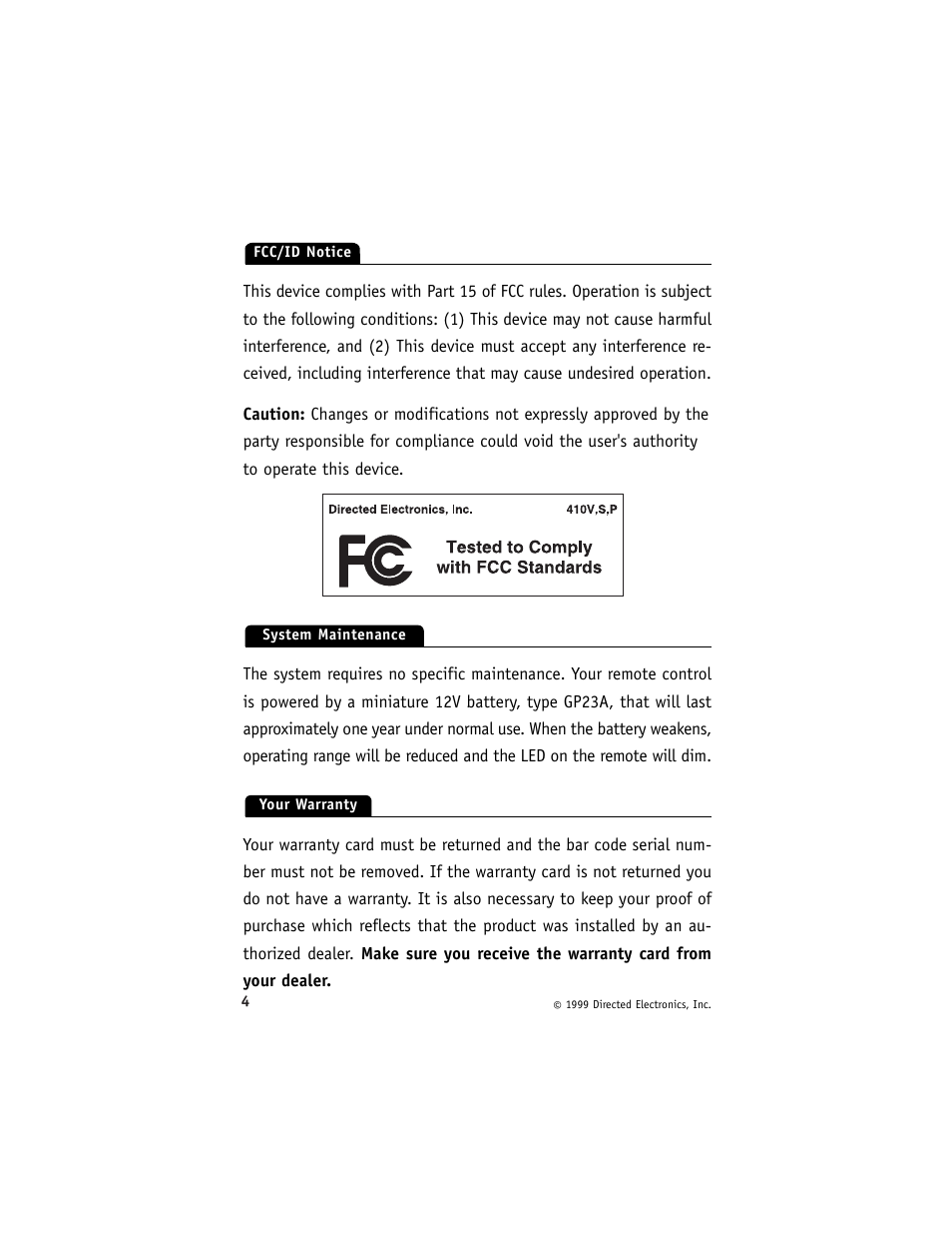 Directed Electronics 3000ESP User Manual | Page 8 / 20
