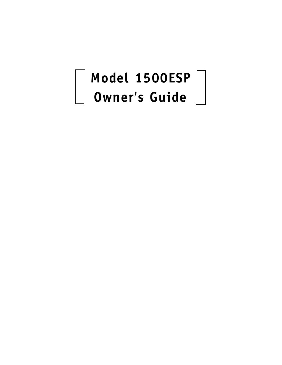 Directed Electronics 1500ESP User Manual | 37 pages
