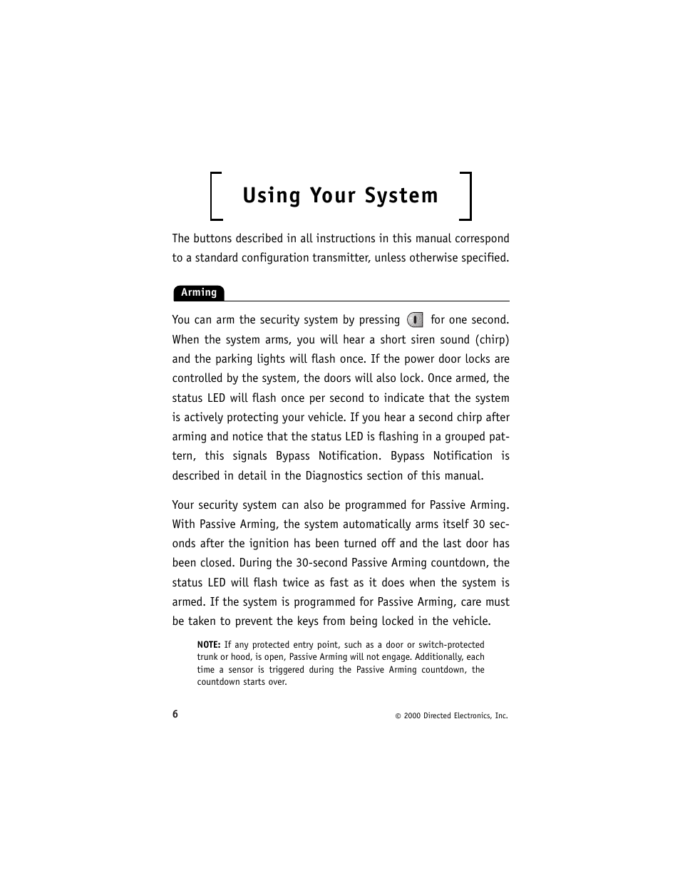 Using your system | Directed Electronics 431R User Manual | Page 10 / 28