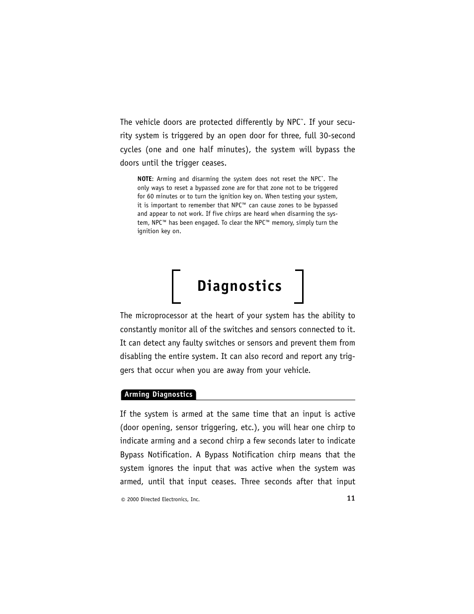Diagnostics | Directed Electronics 431R User Manual | Page 15 / 28