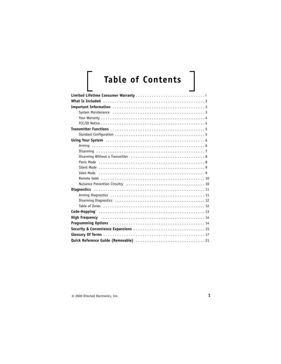 Directed Electronics 431R User Manual | Page 5 / 28