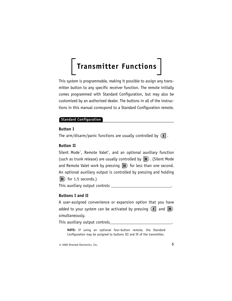 Transmitter functions | Directed Electronics 431R User Manual | Page 9 / 28