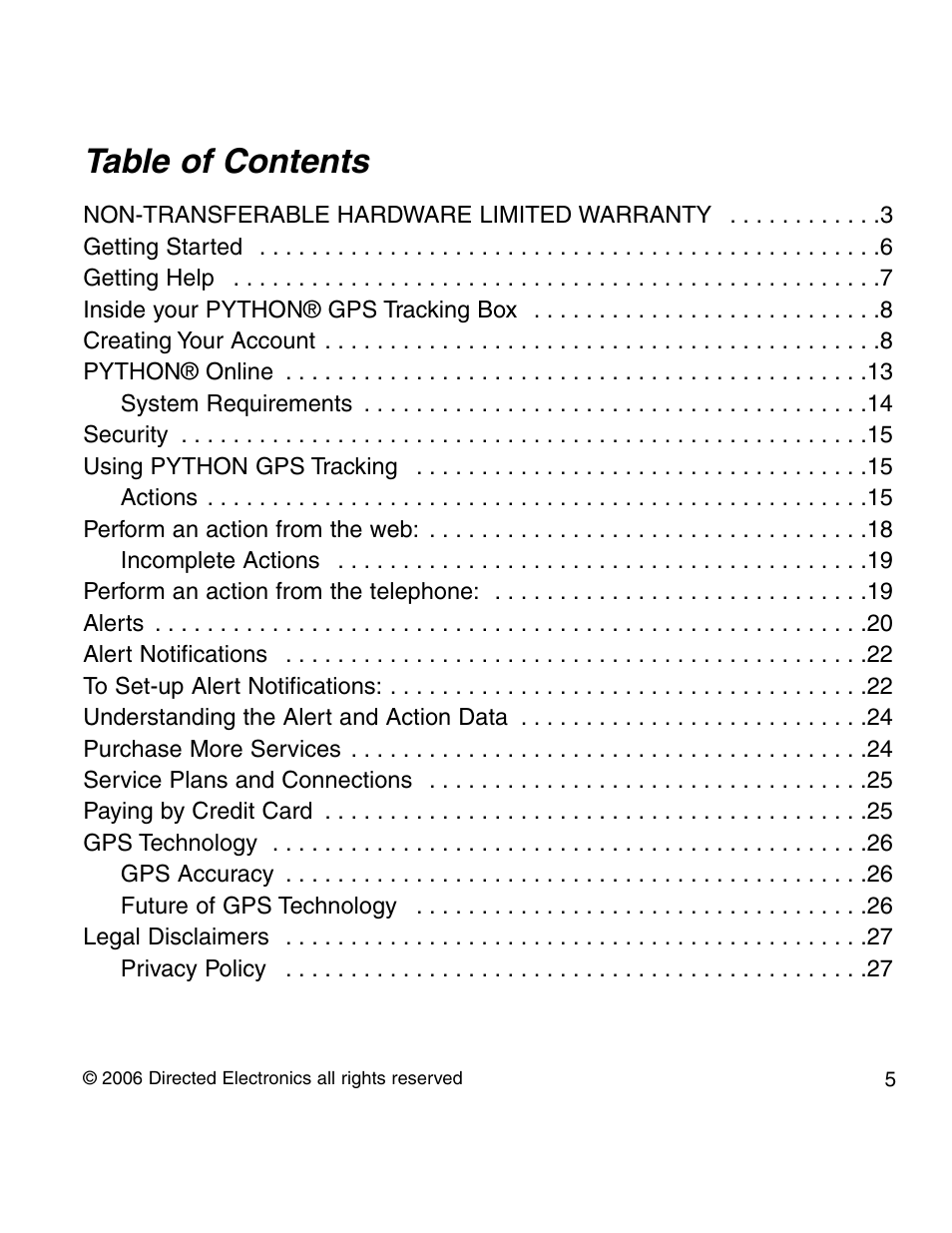 Directed Electronics PYTHON 210P User Manual | Page 5 / 35
