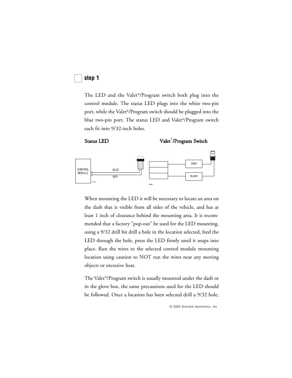 Step 1 | Directed Electronics G322R User Manual | Page 11 / 55